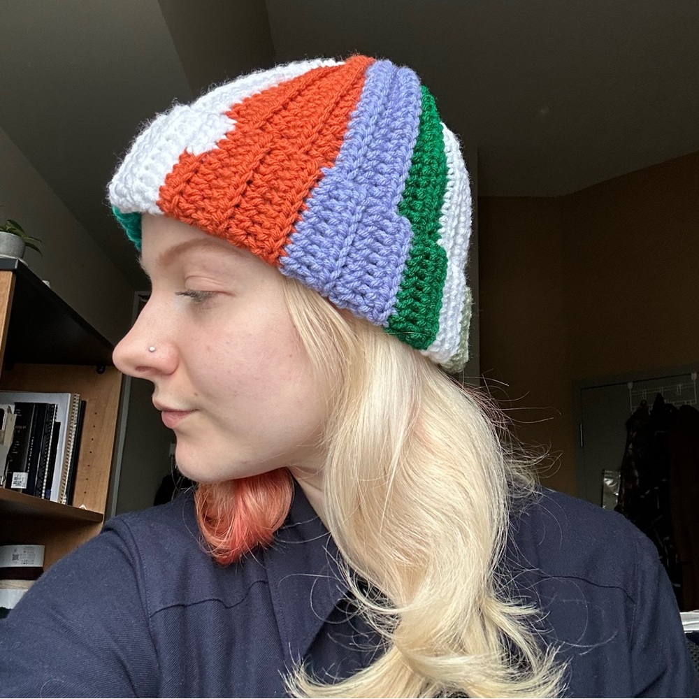 🔅2/$20🔅 Scrappy Handmade Crochet Beanie or Toque
